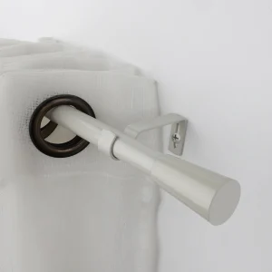 מוט וילון טלסקופי מתכוונן 19 ממ סגל - שמנת