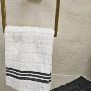 סט 3 מגבות מטבח צבר  - אפור כהה